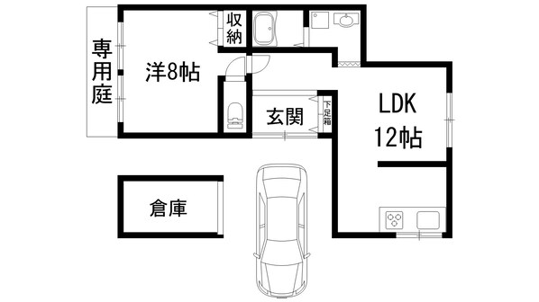 鼓が滝テラスの物件間取画像